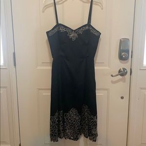 Little black dress with embroidery detail